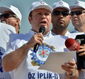 TOPLU SÖZLEŞME - Öz İplik-İş'ten Fabrika Önünde Baskıya Uğrayan İşçilere Destek