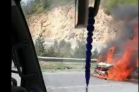 Zigana'da Korkutan Araç Yangını Haberi