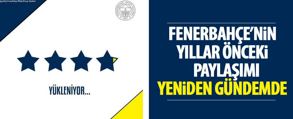 Fenerbahçe'nin paylaşımı akıllara geldi!