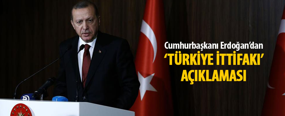 Cumhurbaşkanı Erdoğan: Terör örgütüyle el ele olanlar bizimle ittifak halinde olamazlar