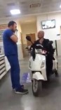 Motosikletiyle Hastaneye Muayene Olmaya Girdi