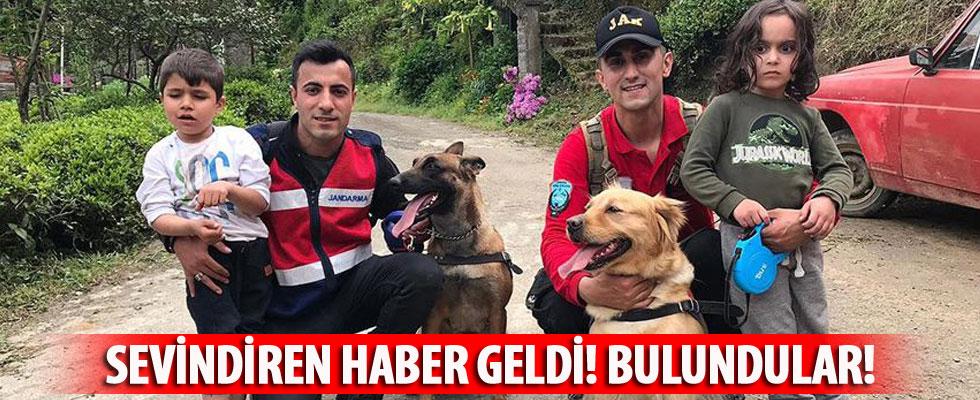 Rize'de kaybolan 2 çocuk bulundu