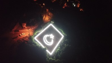 Gemlik'te Dev Türk Bayrağı Yeniden Işıl Işıl