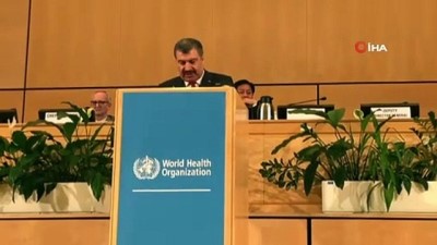 Sağlık Bakanı Fahrettin Koca, Dünya Sağlık Asamblesi Genel Kuruluna Hitap Etti