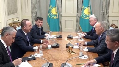Çavuşoğlu Nursultan Nazarbayev İle Görüştü