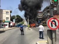 BAĞDAT CADDESI - Maltepe'de Minibüs Yangını
