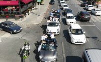 ARAÇ KONVOYU - (Özel) İstanbul'da Lüks Otomobillerle Tehlikeli Mezuniyet Kutlaması Kamerada
