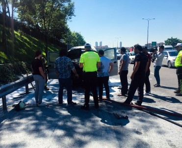 TEM'de Yangın Paniği