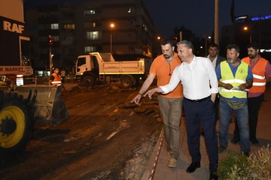 Sokullu Caddesi'ne Gece Yarısı Asfalt Yeniliği
