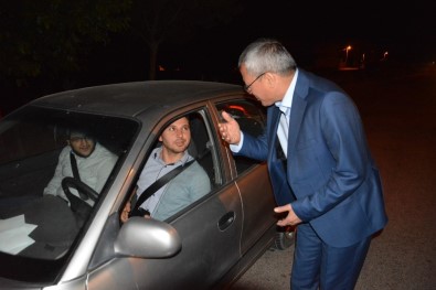 Vali Deniz, Bayram Öncesi Trafik Uygulama Noktalarını İnceledi