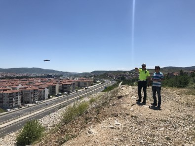 Bozüyük'te Drone İle Trafik Denetimi Yapıldı