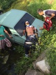 BEYKONAK - Aracıyla Su Kanalına Düşen Sürücü Yaralandı