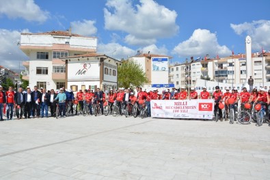 Korkuteli'nde 100'Üncü Yıl Şehir İçi Bisiklet Turu