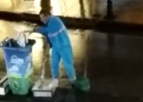 BALıKLıGÖL - Yağmur Altında Temizlik Yapan İşçi Takdir Edildi