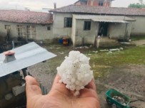 SAĞANAK YAĞMUR - Çanakkale'de Dolu Yağışı Etkili Oldu