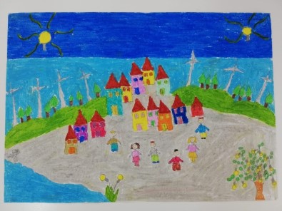 Çocuklar 'Aydınlık Bir Şehir' Düşlerini Resimlere Yansıttılar