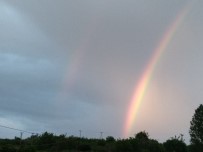 Lapseki'de Çifte Gökkuşağı Oluştu