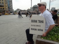 MEZAR TAŞI - (ÖZEL) Kendi Mezar Taşını Yaptırıp Taksim'de Dolaştı