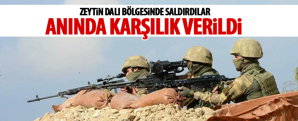 PKK/YPG'li teröristlerin saldırısına anında karşılık verildi!