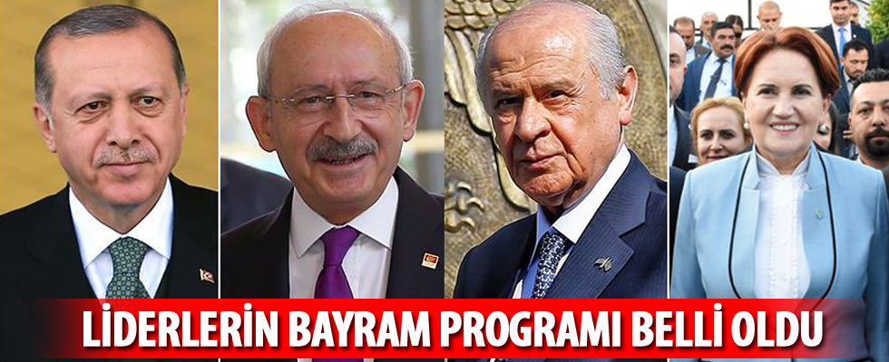Liderlerin bayram programı belli oldu