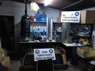 Ankara Polisinden Sahte Alkol Üretim Tesisine Baskın