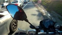 TEM Otoyolu'nda Motosikletlinin 'Başına' Gelmeyen Kalmadı