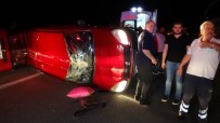 TEM'de Araç Takla Attı, 4 Kişi Yaralandı