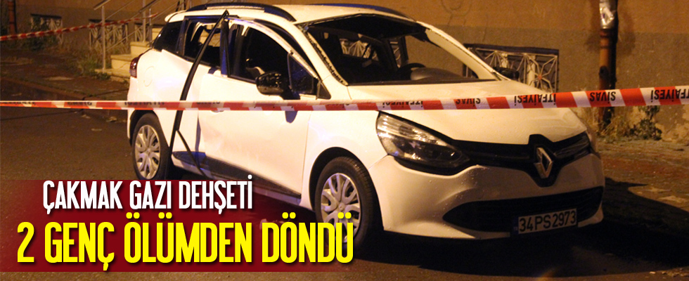 Çakmak gazı bomba gibi patladı, 2 genç ölümden döndü