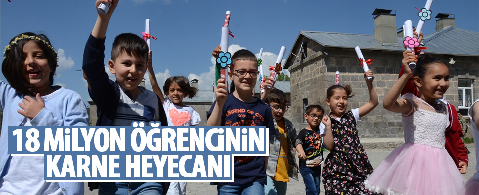 Öğrencilerin karne heyecanı!