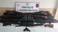KURUSIKI TABANCA - Konya'da Kaçak Üretilmiş Av Tüfekleri Ele Geçirildi