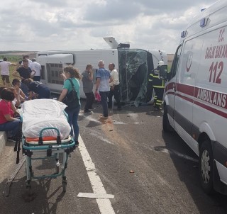 Tekirdağ'da Trafik Kazası Açıklaması 18 Yaralı