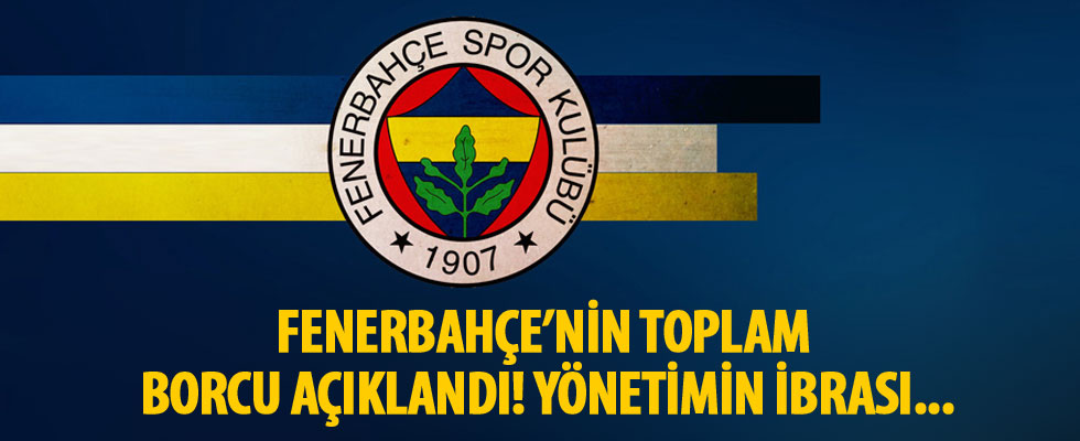 Fenerbahçe Kulübünün borcu 3,5 milyar lira