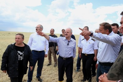 Vali Çakacak, Yağmur Ve Doludan Zarar Gören Tarım Arazilerinde İnceleme Yaptı