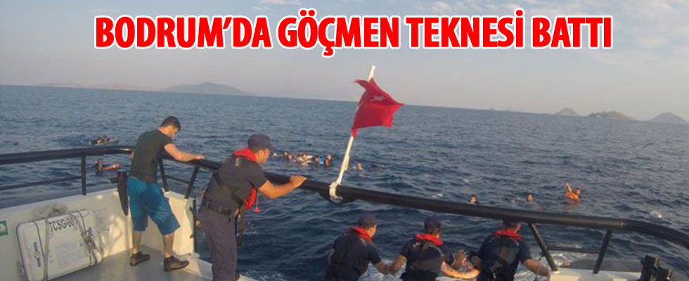 Bodrum'da düzensiz göçmenleri taşıyan tekne battı