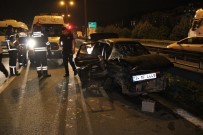 Kocaeli'de Otomobil Yolcu Otobüsüne Çarptı Açıklaması 2 Yaralı