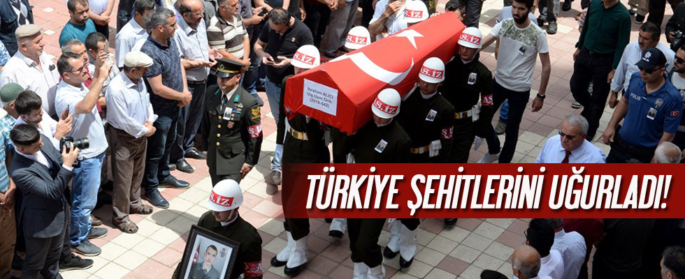 Türkiye şehitlerini uğurladı