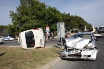 ÇAVUŞKÖY - Tur Minibüsünün Otomobille Çarpışıp Devrildiği Kaza Ucuz Atlatıldı