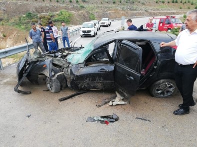 Tokat'ta Kavşakta Kaza Güvenlik Kamerasına Yansıdı