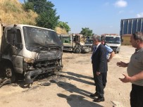 Keşan Belediyesinin Çöp Kamyonları Yakıldı