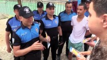 Polis Çocukları Sulama Kanalından Çıkarıp Havuza Götürdü