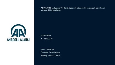 Adıyaman'da Otomobil Şarampole Devrildi Açıklaması 6 Yaralı