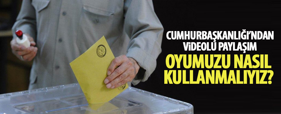 Altun'dan Vvdeolu 'Oyumuzu Nasıl Kullanmalıyız?' paylaşımı