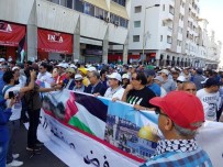 İSRAIL BAYRAĞı - Faslılar 'Yüzyılın Anlaşması'nı Protesto Etti