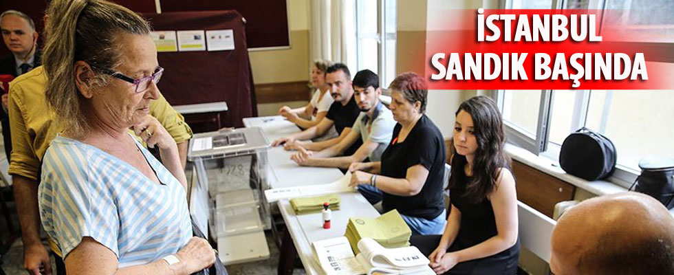 Yenilenen İstanbul seçimlerinde oy verme işlemi başladı