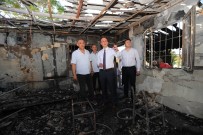 PAMUKKALE - Başkan Örki Yanan Dolmuş Durağında İncelemelerde Bulundu