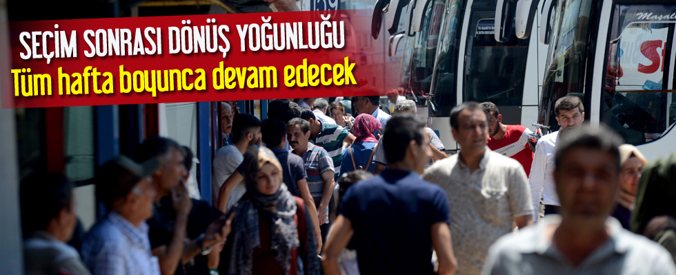 Otogarda gidiş yoğunluğu devam ediyor