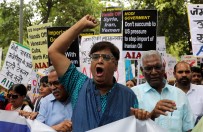 NARENDRA MODI - Pompeo'nun Hindistan Ziyareti Protesto Edildi