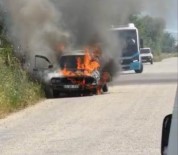 TAYTAN - Seyir Halindeki Otomobil Alev Alev Yandı