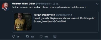 Çocukların İsteğini Başkan Güler Geri Çevirmedi