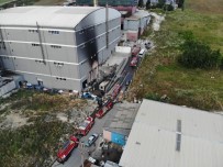 SANAYİ SİTESİ - Hadımköy'deki Fabrika Yangını Havadan Görüntülendi